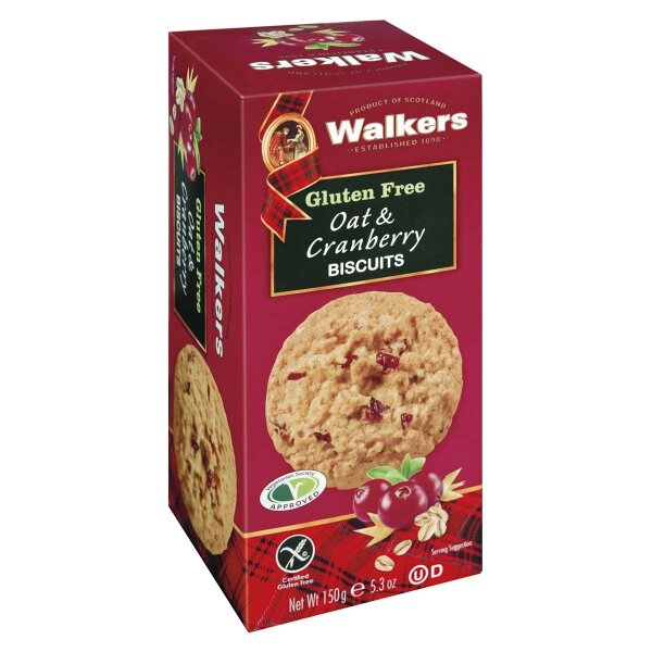 Walkers Gluten Free Oat & Cranberry Biscuits